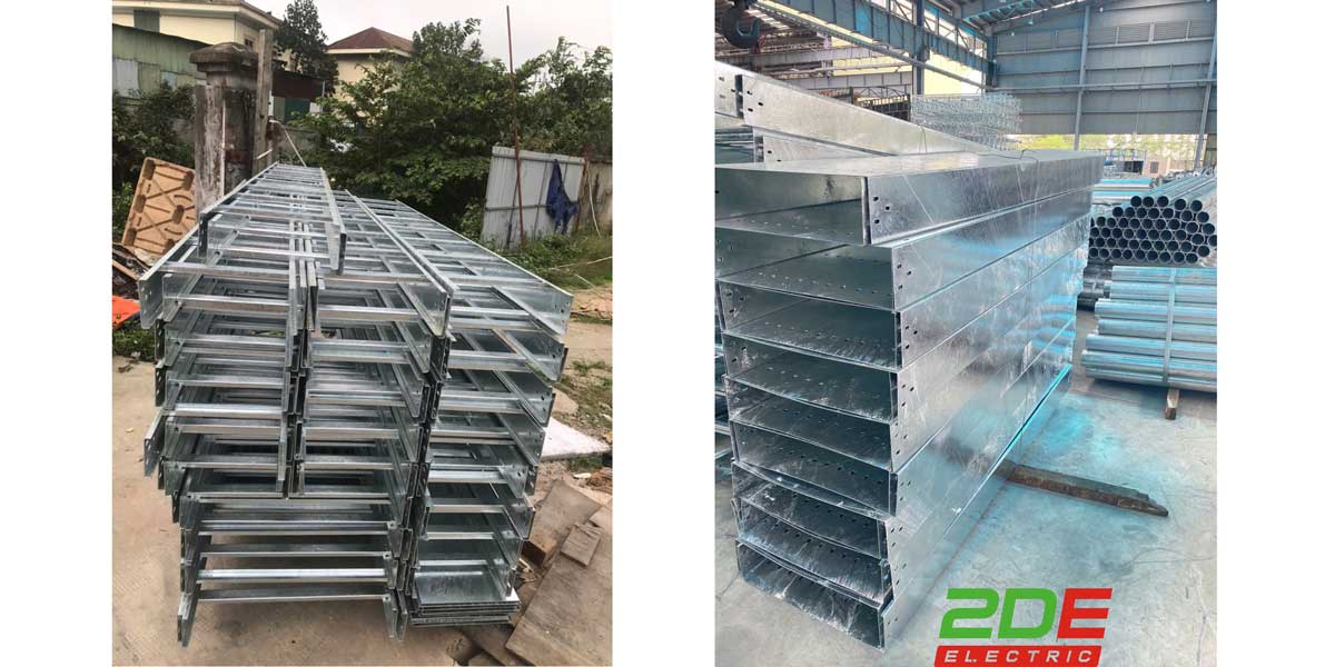 Hàng thang máng cáp 2DE chuẩn bị đưa đi mạ kẽm nhúng nóng