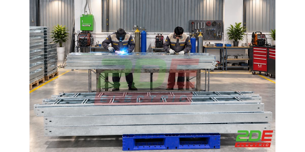 Sản xuất thang cáp mạ kẽm nhúng nóng