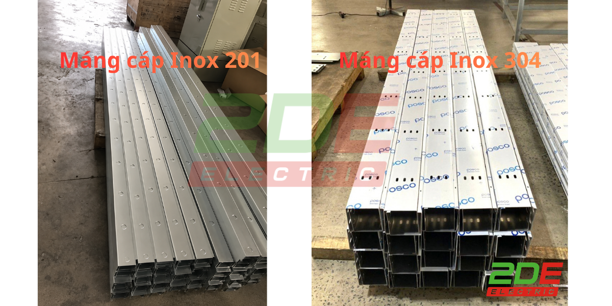 Máng cáp inox 201 và inox 304
