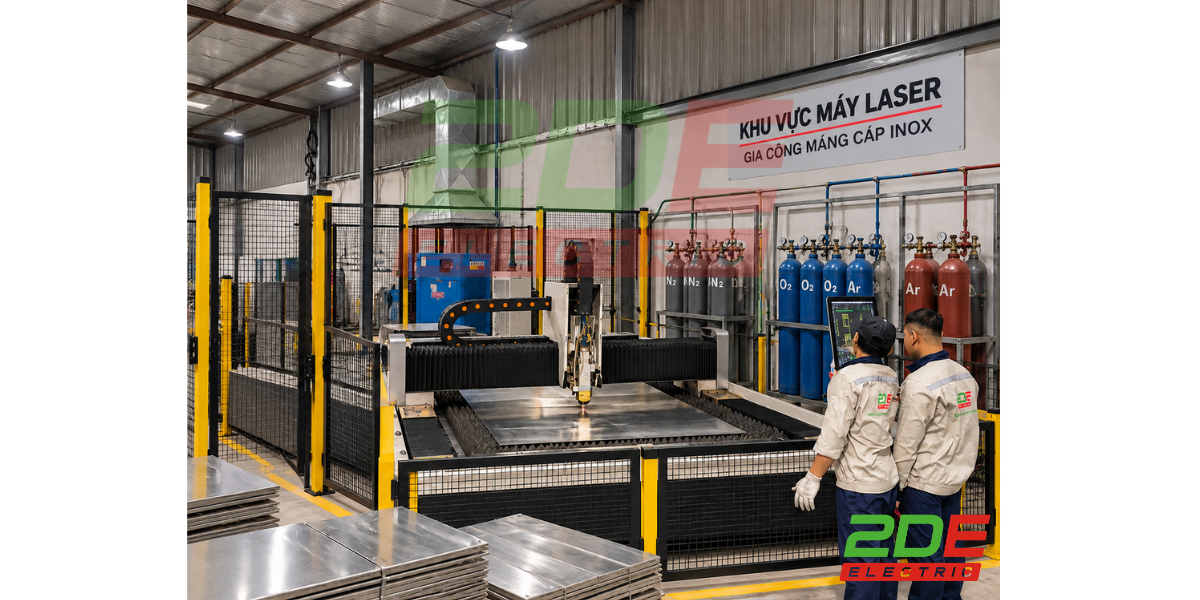 Khu vực máy Laser gia công Inox 304