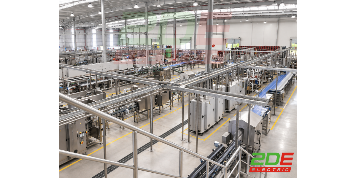 Nhà máy thực phẩm sử dụng máng cáp Inox 304