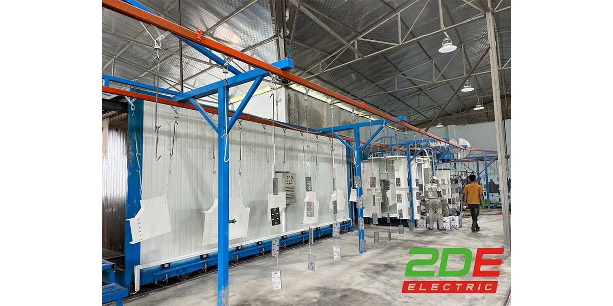 Xưởng sơn tĩnh điện máng cáp 2DE